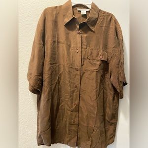 SUN SILK -100% SILK BUTTON TOP